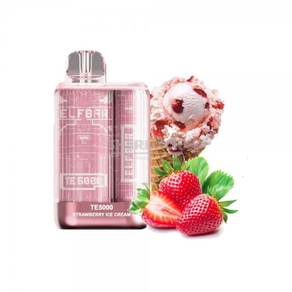 ELF BAR TE5000 STRAWBERRY ICE CREAM