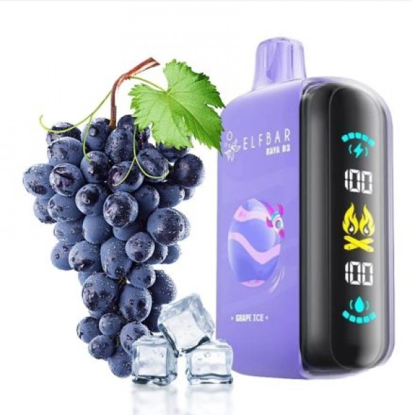 Elf Bar Raya D3 25000 Puff Grape Ice